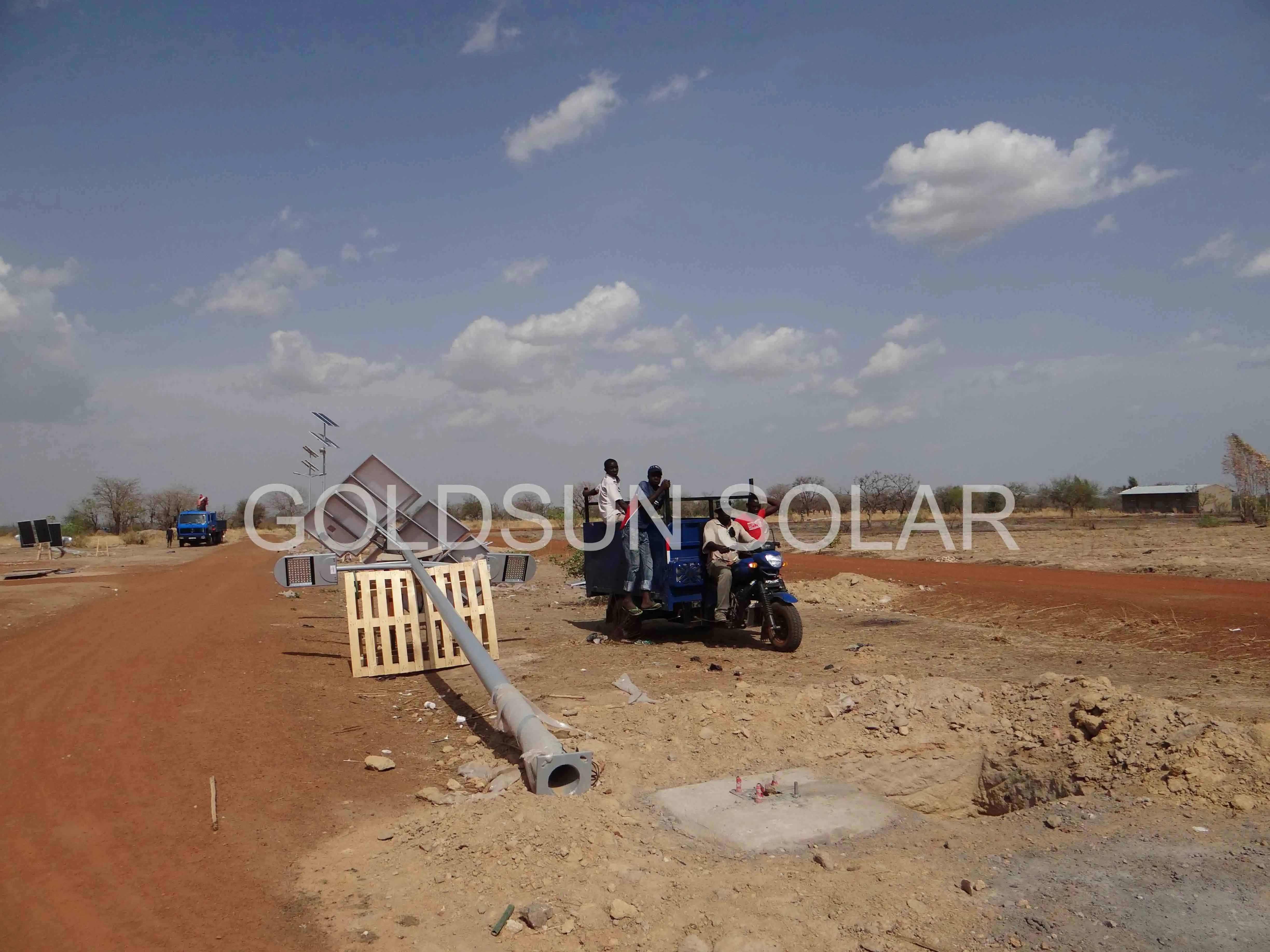 Integrated solar street lights